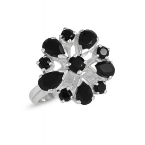Black Onyx 925 Sterling Silver Ring (REXT6-88)