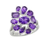 Amethyst 925 Sterling Silver Ring (REXT6-124)