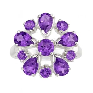 Amethyst 925 Sterling Silver Ring (REXT6-87)
