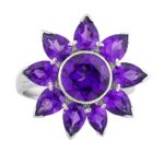 Amethyst 925 Sterling Silver Ring (REXT6-109)