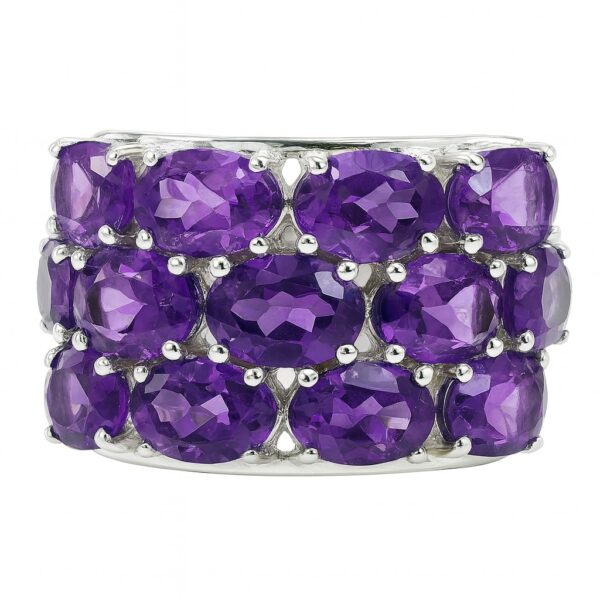 Amethyst 925 Sterling Silver Ring (REXT6-104)