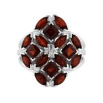 Garnet 925 Sterling Silver Ring (REXT6-111)