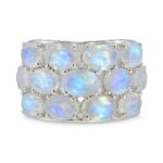 Rainbow Moonstone 925 Sterling Silver Ring (REXT6-105)