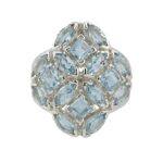 Blue Topaz 925 Sterling Silver Ring (REXT6-114)