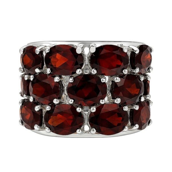 Garnet 925 Sterling Silver Ring (REXT6-101)