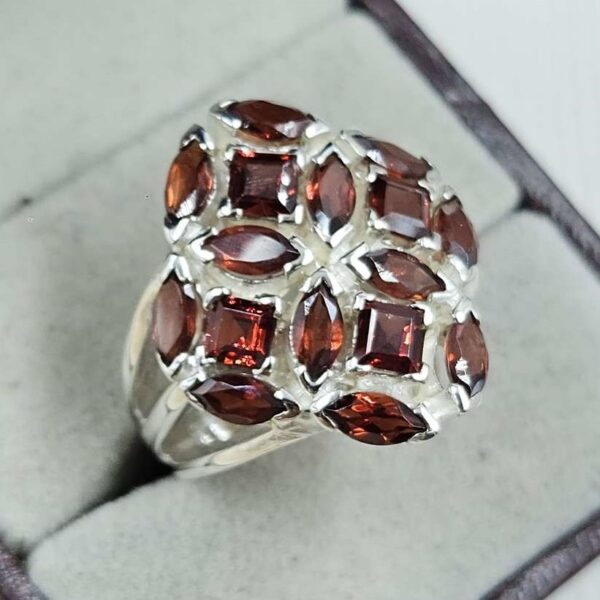 Garnet 925 Sterling Silver Ring (REXT6-111) - Image 2