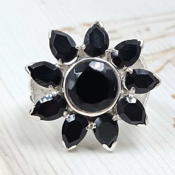 Black Onyx 925 Sterling Silver Ring (REXT6-110) - Image 2
