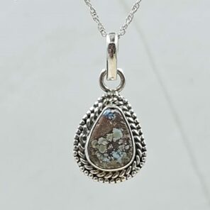 Golden Hills Turquoise 0.75" 925 Sterling Silver Pendant (REXT45-112)