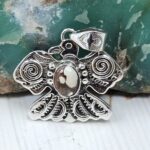 Eagle Wild Horse Jasper 1.25" 925 Sterling Silver Pendant (REXT10-13)