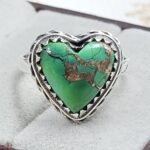 Green Dahlia Size US 8 925 Sterling Silver Ring (REXT116-97)