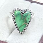 Green Dahlia Size US 7 925 Sterling Silver Ring (REXT116-92)