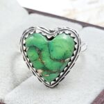 Green Dahlia Size US 8 925 Sterling Silver Ring (REXT116-103)