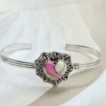 Cotton Candy Turquoise 925 Sterling Silver Bangle (RS48-32)