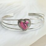 Cotton Candy Turquoise 925 Sterling Silver Bangle (RS48-31)