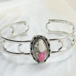 Cotton Candy Turquoise 925 Sterling Silver Bangle (RS48-37)