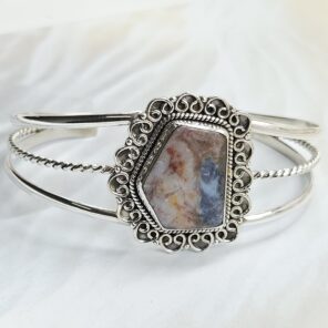 Australian Opal 925 Sterling Silver Bangle (REXT62-273)