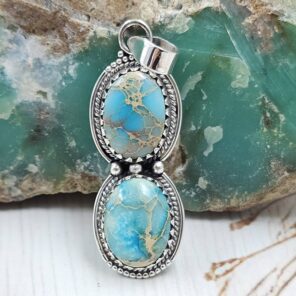 Sea Sediment Jasper 1.5" 925 Sterling Silver Pendant (RS55-200)