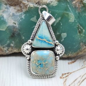 Sea Sediment Jasper 1.5" 925 Sterling Silver Pendant (RS55-206)