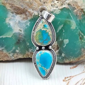 Sea Sediment Jasper 1.75" 925 Sterling Silver Pendant (RS55-212)