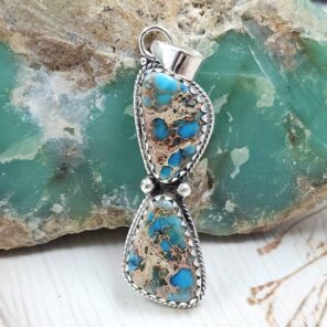 Sea Sediment Jasper 1.75" 925 Sterling Silver Pendant (RS55-217)