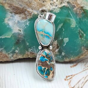 Sea Sediment Jasper 1.5" 925 Sterling Silver Pendant (RS55-221)