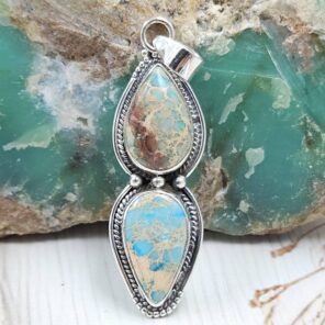 Sea Sediment Jasper 1.75" 925 Sterling Silver Pendant (RS55-222)