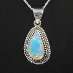 Ethiopian Opal 0.75" 925 Sterling Silver Pendant (REXT117-6)