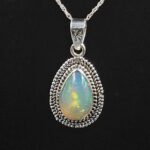Ethiopian Opal 0.75" 925 Sterling Silver Pendant (REXT117-7)