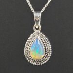 Ethiopian Opal 0.75" 925 Sterling Silver Pendant (REXT117-14)