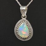 Ethiopian Opal 0.75" 925 Sterling Silver Pendant (REXT117-17)