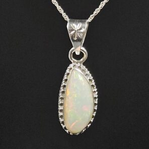 Ethiopian Opal 1" 925 Sterling Silver Pendant (REXT117-31)