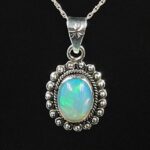 Ethiopian Opal 0.75" 925 Sterling Silver Pendant (REXT117-54)