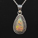 Ethiopian Opal 1" 925 Sterling Silver Pendant (REXT117-88)