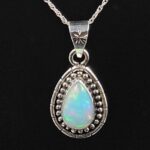 Ethiopian Opal 0.75" 925 Sterling Silver Pendant (REXT117-102)