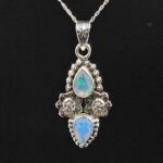 Ethiopian Opal 1.25" 925 Sterling Silver Pendant (REXT117-106)
