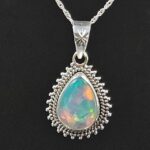 Ethiopian Opal 0.75" 925 Sterling Silver Pendant (REXT117-147)