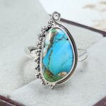 Peacock Dahlia Size US 6 925 Sterling Silver Ring (RS62-235)