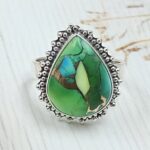 Peacock Dahlia Size US 8 925 Sterling Silver Ring (RS62-282)