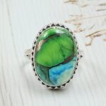 Peacock Dahlia Size US 8 925 Sterling Silver Ring (RS62-301)