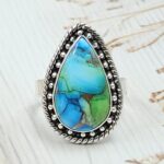 Peacock Dahlia Size US 7 925 Sterling Silver Ring (RS62-242)