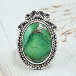 Peacock Dahlia Size US 6 925 Sterling Silver Ring (RS62-227)