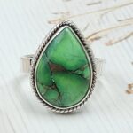 Peacock Dahlia Size US 8 925 Sterling Silver Ring (RS62-284)