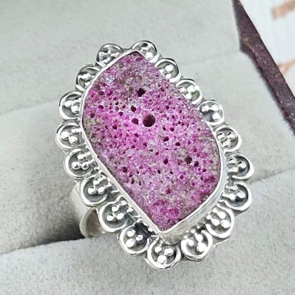 Raw Ruby Size US 8 925 Sterling Silver Ring (RS29-211) - Image 2