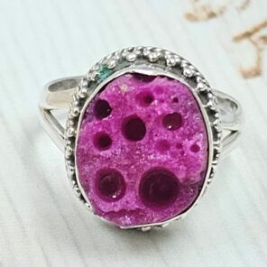 Raw Ruby Size US 6 925 Sterling Silver Ring (RS29-216)