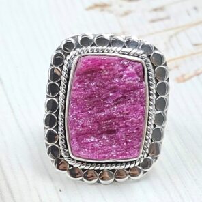 Raw Ruby Size US 7 925 Sterling Silver Ring (RS29-217)