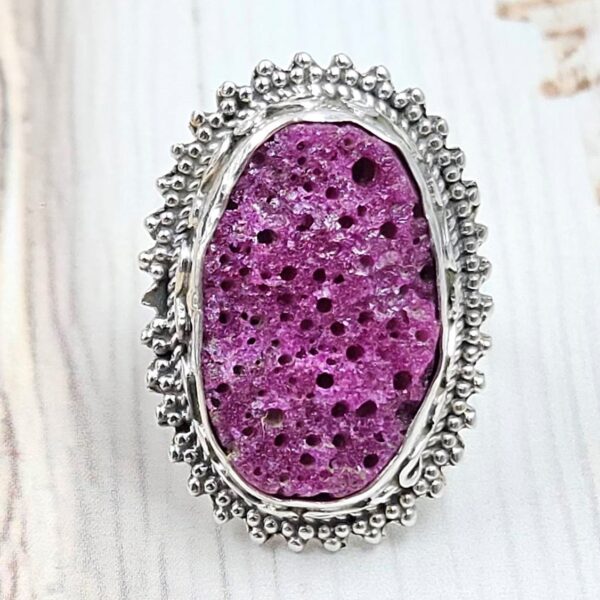 Raw Ruby Size US 6 925 Sterling Silver Ring (RS29-228)