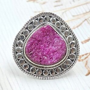Raw Ruby Size US 7 925 Sterling Silver Ring (RS29-231)