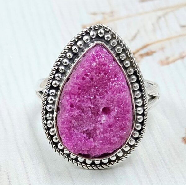 Raw Ruby Size US 9 925 Sterling Silver Ring (RS29-232)