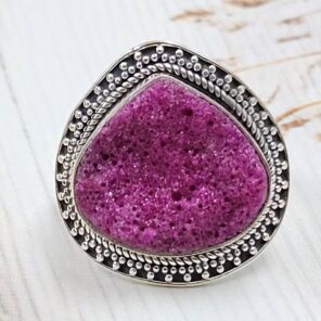 Raw Ruby Size US 10 925 Sterling Silver Ring (RS29-235)