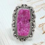 Raw Ruby Size US 7 925 Sterling Silver Ring (RS29-239)